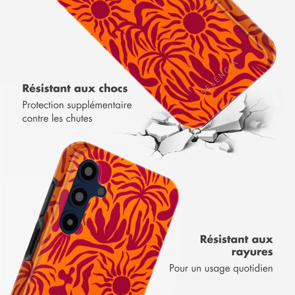 Selencia Coque arrière Vivid Tough Samsung Galaxy A16 - Tropical Vibes Apricot