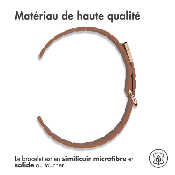 imoshion Bracelet en cuir magnétique  - Connexion universelle 22 mm - Marron