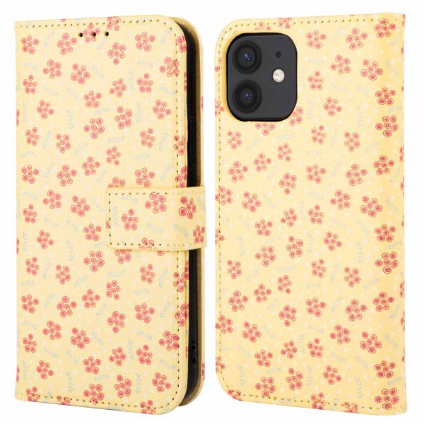 imoshion Étui de téléphone portefeuille Design iPhone 12 (Pro) - Sunny Yellow Petite Flowers