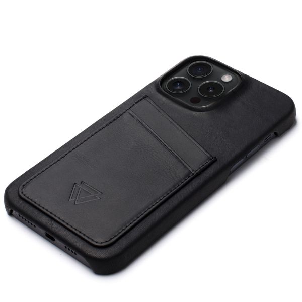 Wachikopa Coque Full Wrap C.C. avec 2 porte-cartes iPhone 15 Pro Max - Black