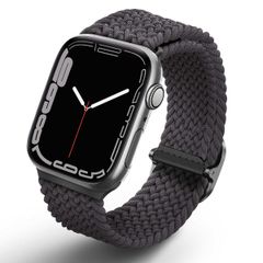 Uniq Bracelet tressé Aspen Apple Watch Series 1 t/m 11 / SE / Ultra (44/45/46/49 mm) - Granite Grey