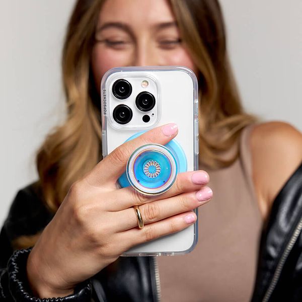 PopSockets PopGrip MagSafe Round - Opalescent Blue