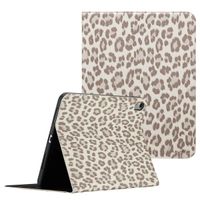 Selencia Coque tablette Sabi avec imprimé léopard Apple iPad 11 (2025) 11 pouces A16 / iPad 10 (2022) 10.9 pouces - Soft Ivory