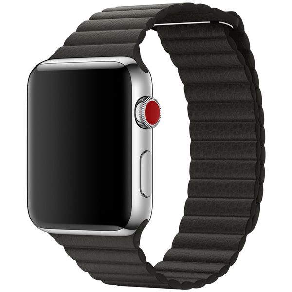 Apple ﻿Leather Loop M Apple Watch Series 1-10 / SE / Ultra (2) - 42/44/45/46/49 mm - Charcoal Gray