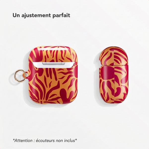 Selencia Coque Vivid  Apple Airpods 4 - Tropical Vibes Apricot