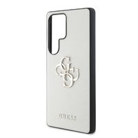 Guess Coque 4G Metal Logo Saffiano Samsung Galaxy S25 Ultra - Beige