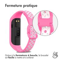 imoshion Bracelet sportif en silicone Samsung Galaxy Fit 2 - Rose / Blanc