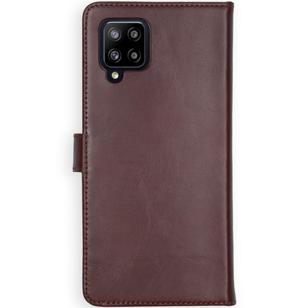 Selencia Étui portefeuille en cuir véritable Samsung Galaxy A42 - Marron