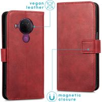 imoshion Étui de téléphone portefeuille Luxe Nokia 5.4 - Rouge