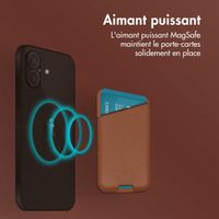 Accezz Porte-cartes en cuir - Compatible avec MagSafe et Qi2 - Sienna Brown