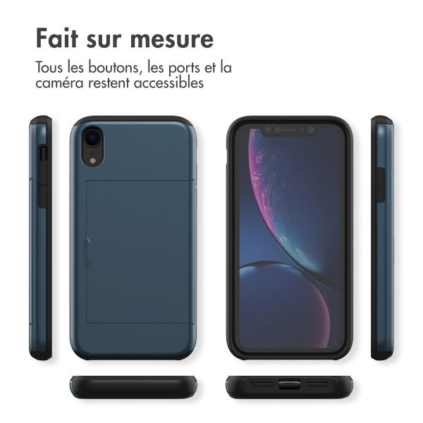 imoshion Coque arrière avec porte-cartes Apple iPhone Xr - Bleu foncé