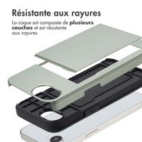 imoshion Coque arrière avec porte-cartes iPhone 16e - Vert