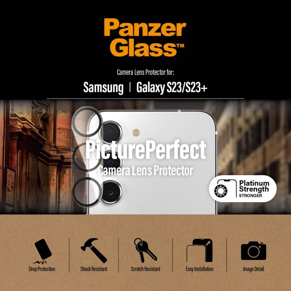 PanzerGlass Protection Caméra en verre trempé Samsung Galaxy S23 / S23 Plus