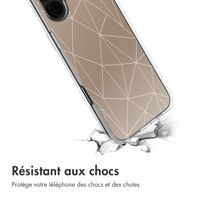 imoshion Coque Design Apple iPhone 16 - Graphic Lines Beige