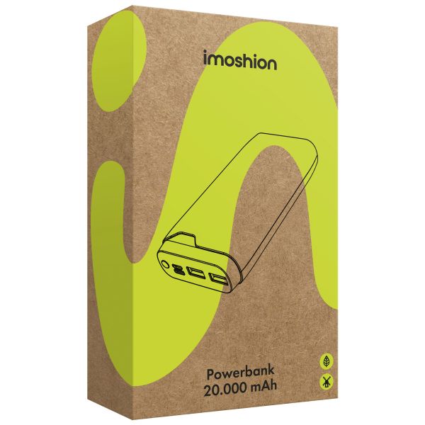 imoshion Batterie externe - 20.000 mAh - Quick Charge et Power Delivery - Noir