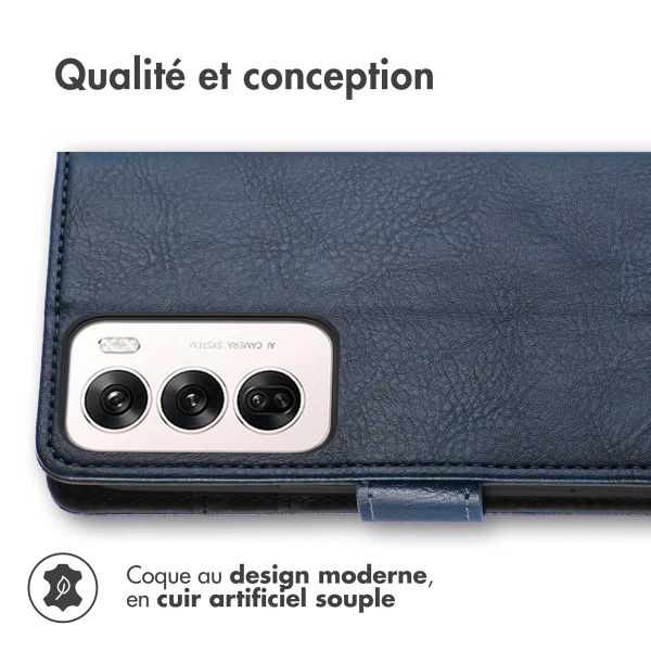 imoshion Étui de téléphone portefeuille Luxe Oppo Reno 12 - Bleu foncé