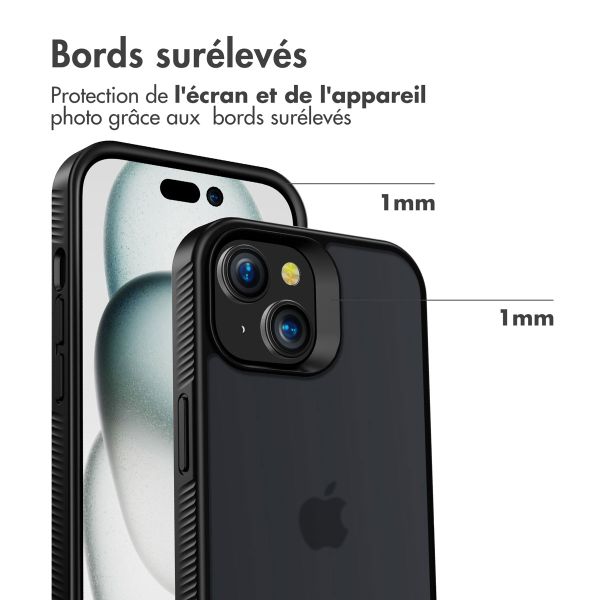 Accezz Coque Givrée Robuste iPhone 15 - Noir