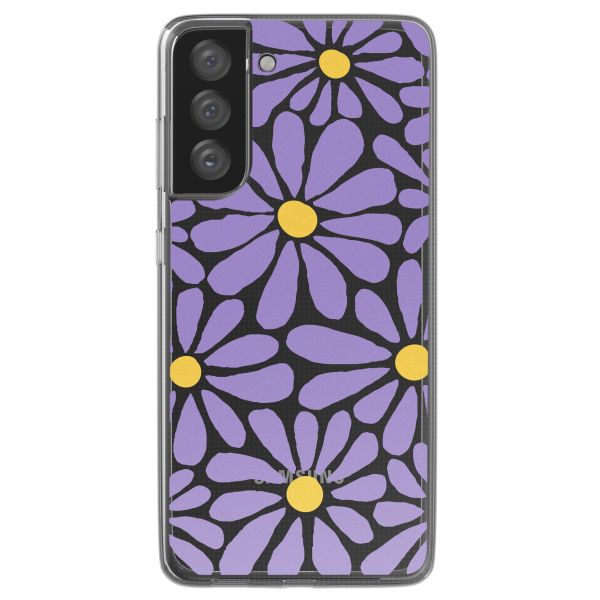 imoshion Coque design pour Samsung Galaxy S21 FE - Tropical Violet Flowers Connect