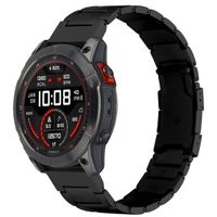 Accezz Bracelet en acier Titane mat  - Connexion Garmin 26 mm - Noir