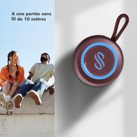 Selencia AquaPlay Enceinte Bluetooth - Enceinte sans fil - Étanche - Bordeaux