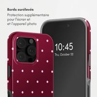 Selencia Coque arrière Vivid avec MagSafe Apple iPhone 16 Pro - Happy Dots Burgundy