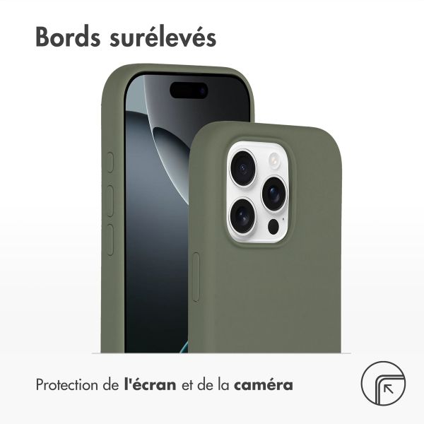 Accezz Coque Liquid Silicone avec MagSafe Apple iPhone 16 Pro Max - Cooper Green