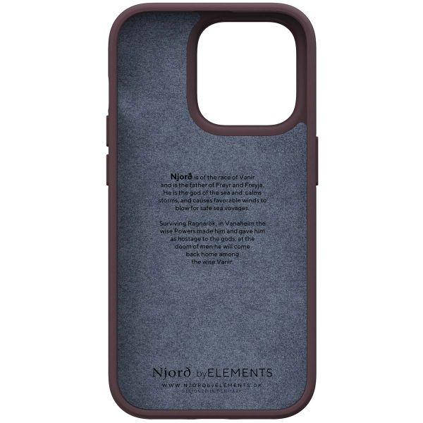 Njorð Collections Coque en cuir véritable iPhone 14 Pro - Brown