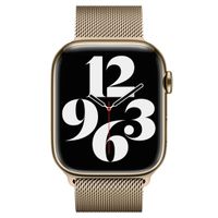 Apple Bracelet à boucle Milanais Apple Watch Series 1 t/m 11 / SE / Ultra (44/45/46/49 mm) - Goud