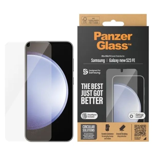 PanzerGlass Protection d'écran Ultra-Wide Fit Anti-bactérienne avec applicateur Samsung Galaxy S24 FE