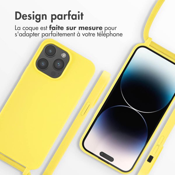 imoshion Coque en silicone avec cordon Apple iPhone 14 Pro Max - Jaune