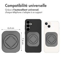 Accezz EasyLock Support de téléphone pour vélo - Avec coque Samsung Galaxy S24 - Aluminium - Rotation à 360 degrés - Noir