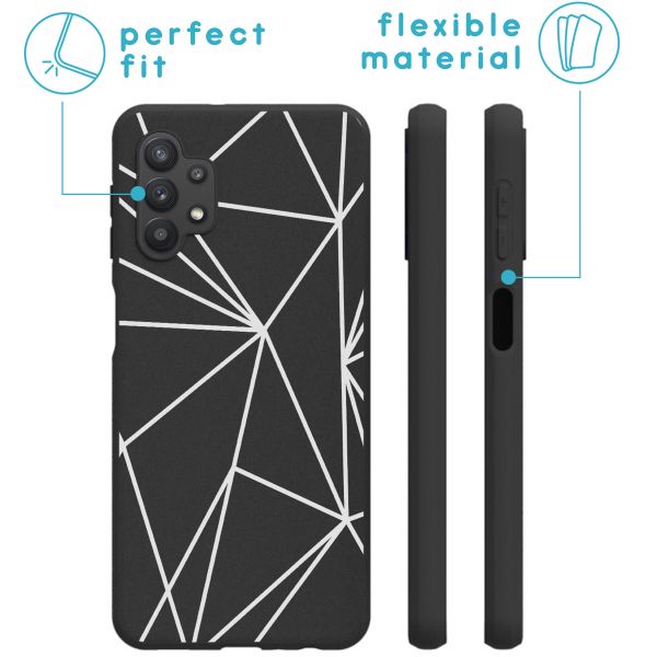 imoshion Coque Design Samsung Galaxy A32 (5G) - Graphic Cube Black