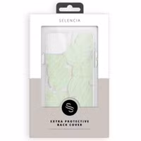 Selencia Coque très protectrice Zarya Fashion Apple iPhone SE (2022 / 2020) / 8 / 7 / 6(s) - Gold Green Botanic