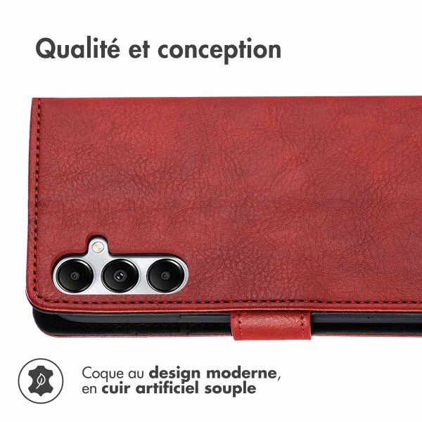 imoshion Étui de téléphone portefeuille Luxe Samsung Galaxy A55 - Rouge