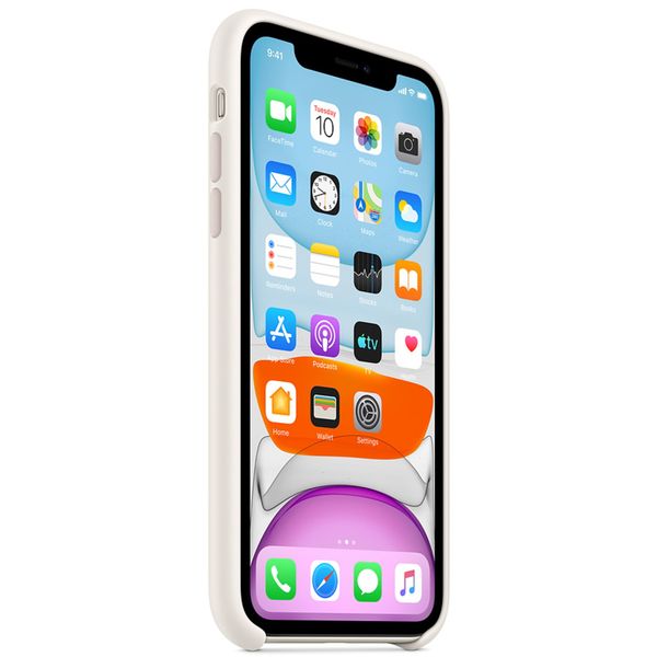 Apple Coque en silicone Apple iPhone 11 - Blanc