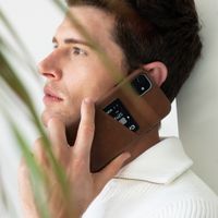 Selencia Coque arrière en cuir végan Vayu Apple iPhone 12 (Pro) - Marron