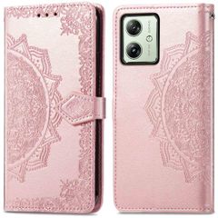 imoshion Etui de télephone Mandala Motorola Moto G54 - Rose Doré