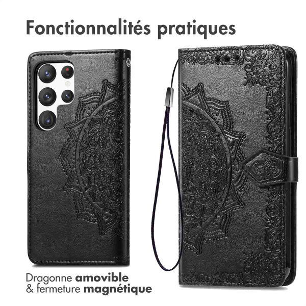 imoshion Etui de téléphone portefeuille Mandala Samsung Galaxy S23 Ultra - Noir