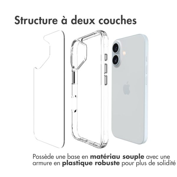 imoshion Coque Rugged Air Apple iPhone 16 - Transparent