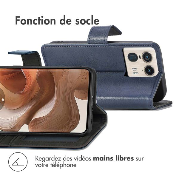 imoshion Étui de télephone portefeuille Motorola Edge 50 Ultra - Bleu foncé