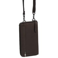 The Chesterfield Brand Pochette téléphone Malaga - Cuir véritable - Brun foncé