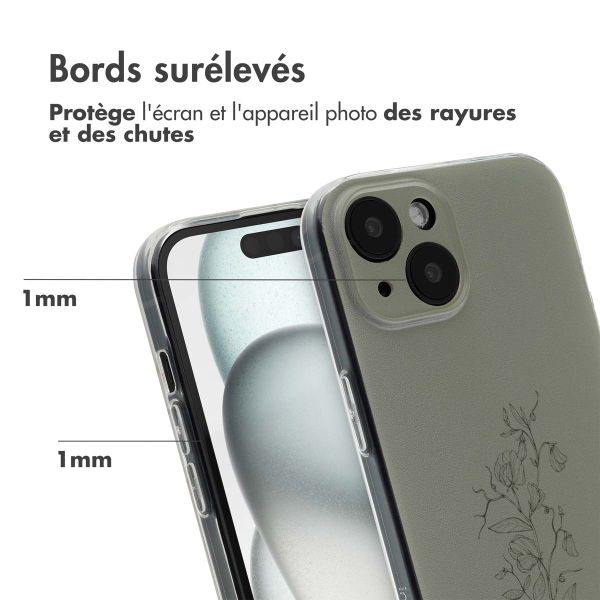 imoshion Coque Design Apple iPhone 15 - Floral Green