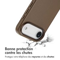 Accezz Coque arrière en cuir avec MagSafe Apple iPhone Air - Marron café