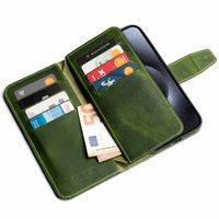 Wachikopa Étui de téléphone portefeuille Multi Wallet iPhone 15 Pro - Forest Green