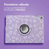 imoshion Coque tablette Design rotatif à 360° Apple iPad 6 (2018) 9.7 pouces / iPad 5 (2017) 9.7 pouces / Air 2 (2014)/Air 1 (2013) - Lavender Flowers