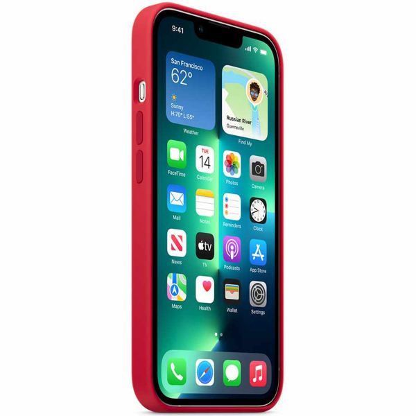 Apple Coque en silicone MagSafe iPhone 13 Pro Max - Rouge