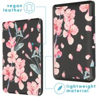 imoshion Design Slim Hard Case Sleepcover Kobo Nia - Blossom Watercolor Black