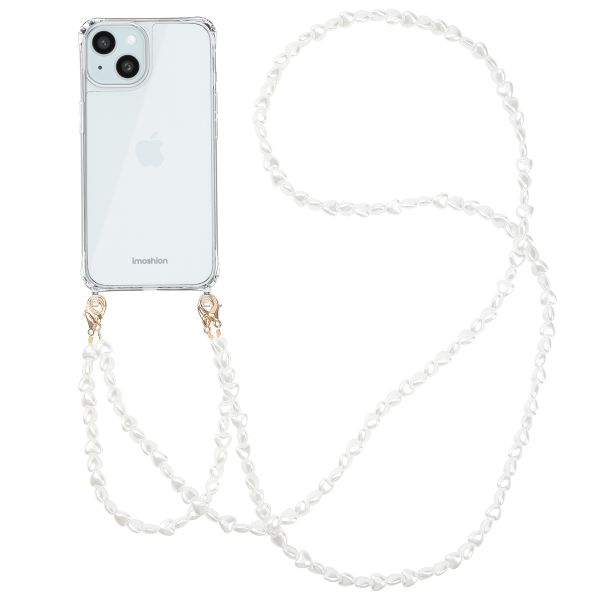 imoshion Coque avec dragonne + bracelet Apple iPhone 15 - Perles Cœurs