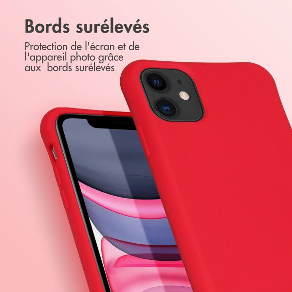 imoshion Coque de couleur avec cordon amovible Apple iPhone 11 - Rouge