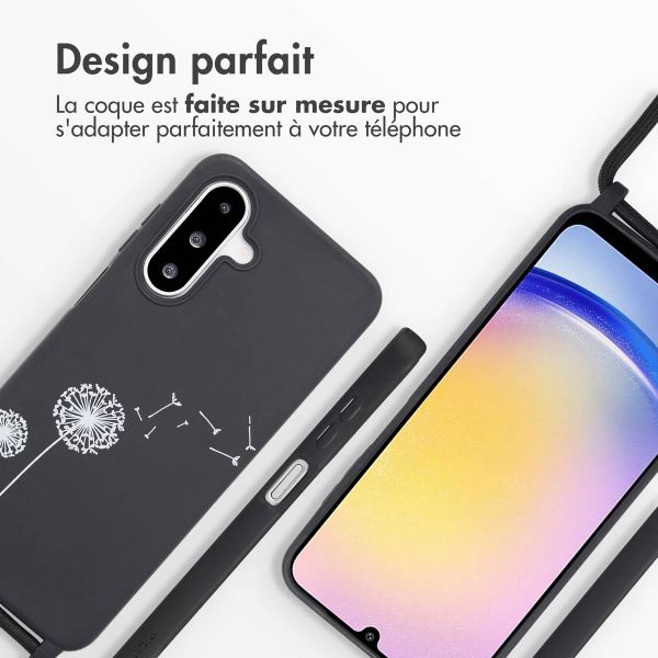 imoshion Coque design en silicone avec cordon Samsung Galaxy A26 - Dandelion Black